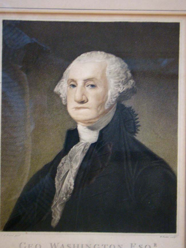 A fine and rare late 18th century stipple engraving of George Washington printed by Robert Cribb, London, January 13, 1798
